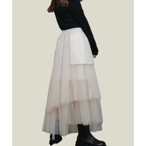 「LEANN MOMENT」 フリルスカート MEDIUM ホワイト レディース