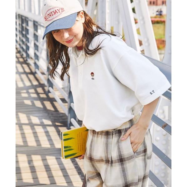 「MONO-MART LADY'S」 半袖ポロシャツ FREE オフホワイト レディース