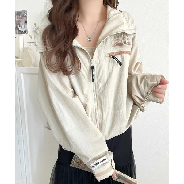 「Java」 ナイロンブルゾン SMALL アイボリー レディース