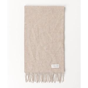 「Johnstons of Elgin」 ワンポイントマフラー - ベージュ レディース