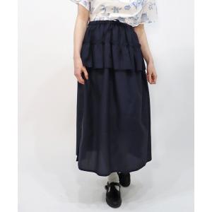 「haupia」 スカート MEDIUM ネイビー レディース