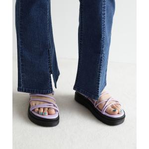 「GLOBAL WORK」 「AND YUA ANY」「KIDS」フラットサンダル SMALL パープル系その他2 キッズ