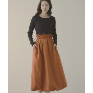 「saloon」 ドッキングワンピース FREE ブラウン レディース