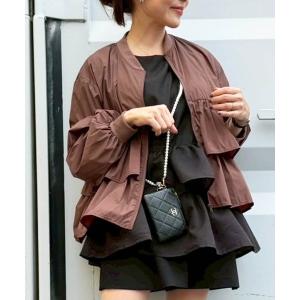 「M y u」 ブルゾン FREE ブラウン レディース