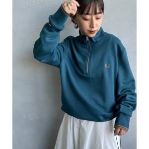 トレーナー スウェット 「FRED PERRY/フレッドペリー」 ワンポイント刺繍ロゴ ハーフジップスウェット M3574 レディース メンズ