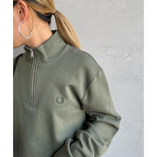 トレーナー スウェット 「FRED PERRY/フレッドペリー」 ワンポイント刺繍ロゴ ハーフジップ...