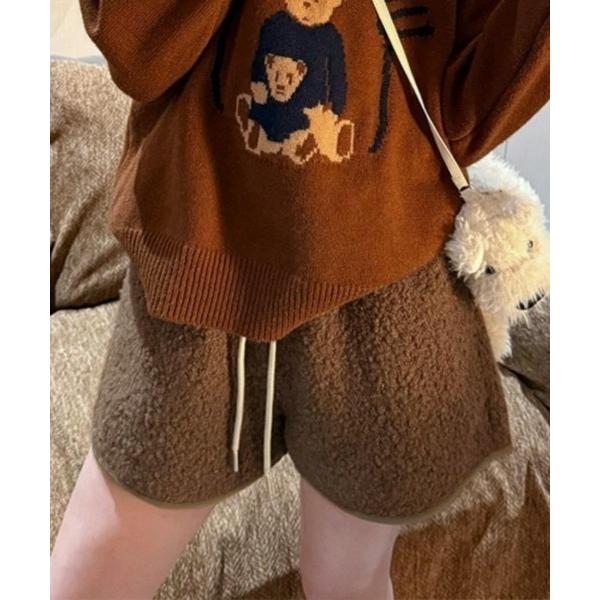 パンツ おうち時間もお出かけも心地よく包む冬のボアショートパンツ レディース