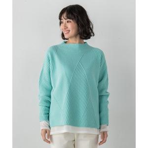 ニット セーター ヘリンボーンニット レディース