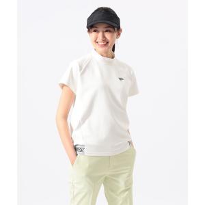 tシャツ ORANGE LABEL / 裾リブ ロゴモックネックシャツ（接触冷感・UVカット） レディース