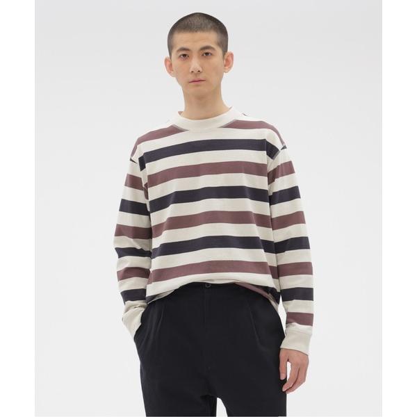 tシャツ THREE COLOUR BLOCK STRIPE TOP メンズ