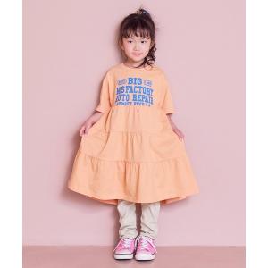 ワンピース 「COTTON from U.S.A」ティアードハンソデワンピース キッズ 子供服 女の子
