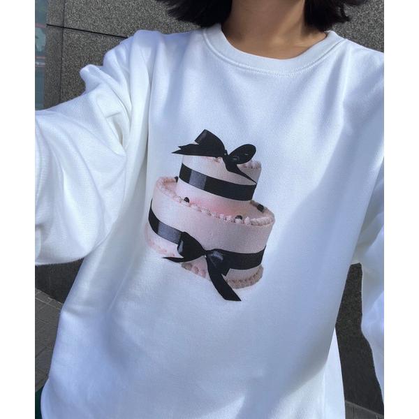 トレーナー スウェット ブラックリボンデザイントレーナー　スウェット　「軽量」 レディース