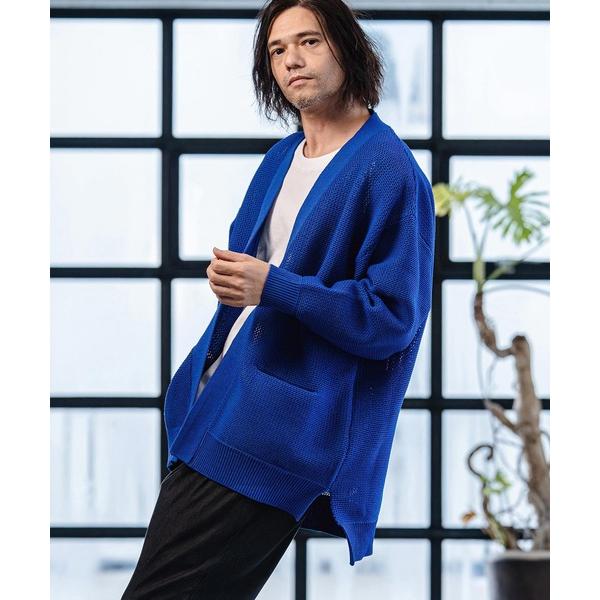 カーディガン mcg3761-Airy Sheer Knit Buttonless Cardigan...