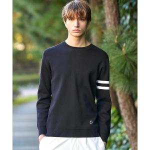 セーター ニット 「ウォッシャブル」コットンスムース アームラインクルーネック メンズ