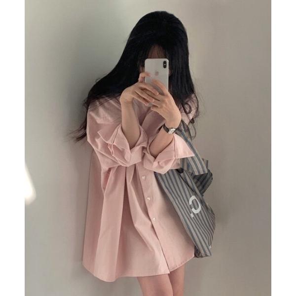 ブラウス シャツ 「26年春新作」オーバーサイズルーズシルエットシャツ レディース