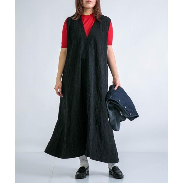 ジャンパースカート 「Honnete」 Sleeveless V Wide Dress