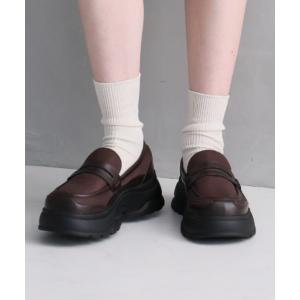 ローファー 厚底メッシュスニーカーローファー レディース