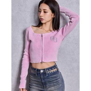 GYDA トップス GYDA（ジェイダ） GGプレートハーフスリーブニットトップス 即日発送