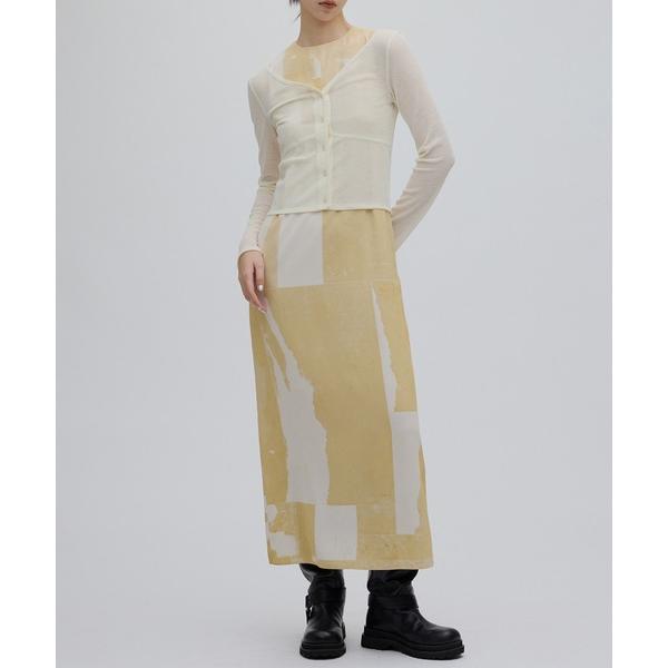 ワンピース SHEER RIB  CARDIGAN WITH STRAIGHT DRESS