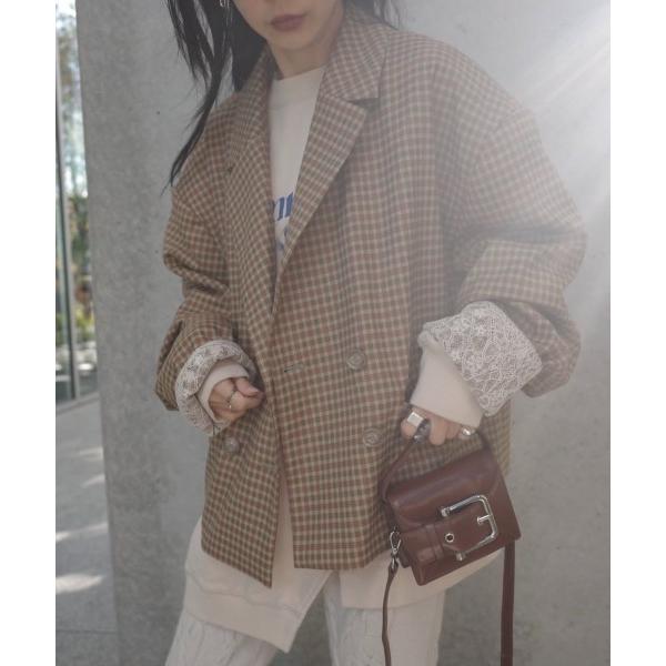 ジャケット テーラードジャケット OVER WIDE SHOULDER JACKET レディース