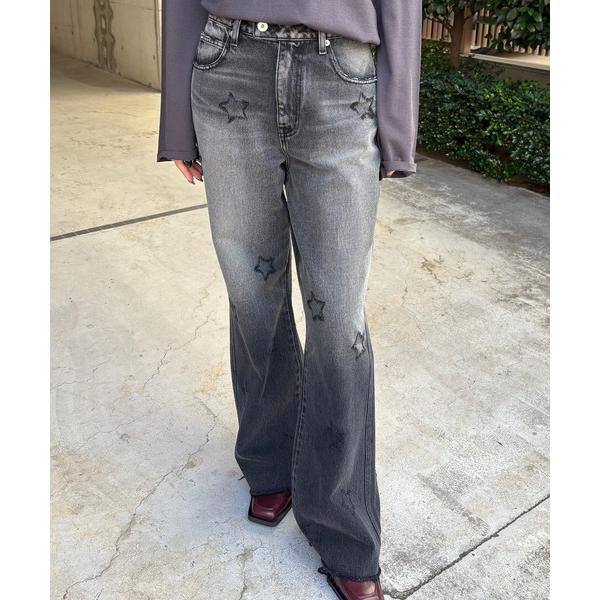 ジーンズ デニム デニムパンツ STAR LASER DESIGN DENIM PANTS レディー...