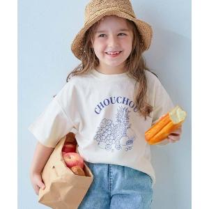 tシャツ 綿100％ デビラボ ガールズ BIGシルエット プリント半袖Tシャツ キッズ 子供服 女の子