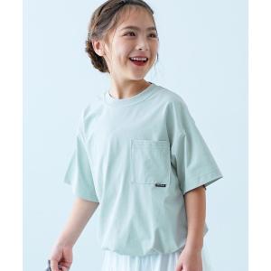 tシャツ 「イージーウォッシュ」防汚 裾ドロスト 半袖Tシャツ キッズ 子供服 男の子 女の子