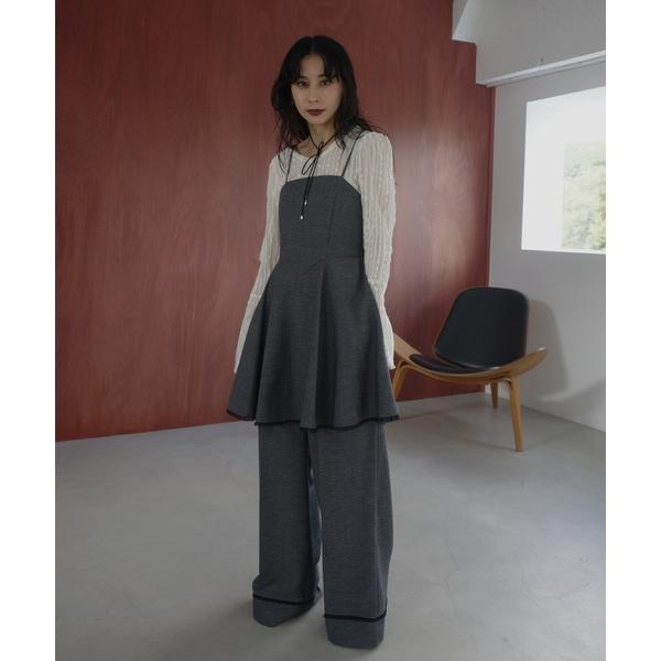 セレモニースーツ セットアップ 入学式 卒業式 TWEED PEPLUM CAMI ROMPERS ...