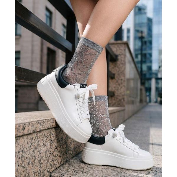 スニーカー ASH/アッシュ「MOBY STUDS」厚底スタッズスニーカー ホワイトスニーカー ボリ...