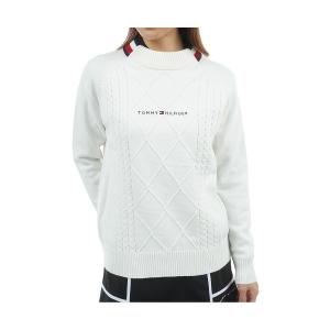 ポロシャツ ポロ マシュマロタッチケーブル柄ハイネック レディース