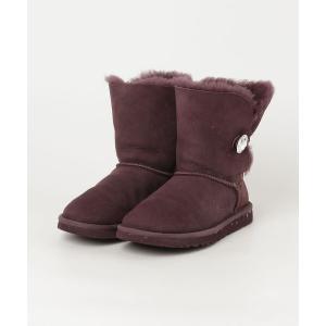 「UGG」 ムートンブーツ 22cm パープル レディース