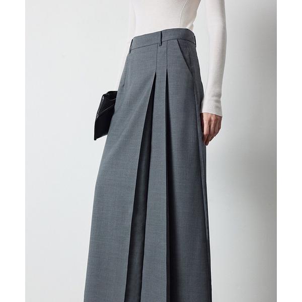 「SMILE ORCHID」 ロングスカート L グレー レディース