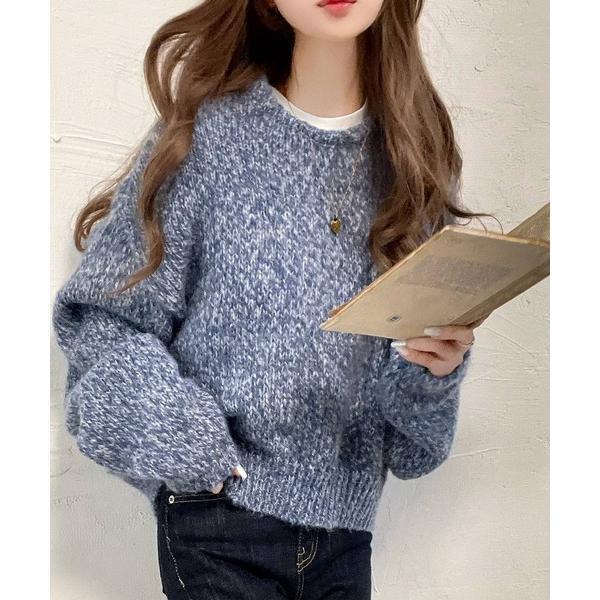 「Java」 長袖ニット LARGE ブルー レディース