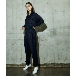 「THE FLATS」 オールインワン FREE ネイビー レディース