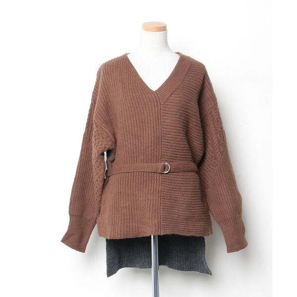 「SALT+JAPAN」 長袖ニット 38 ブラウン レディース