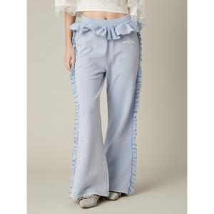 パンツ フリルスウェットパンツ レディース