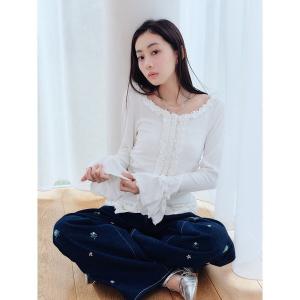 カーディガン 「WEB限定カラー」フリルカーディガン レディース