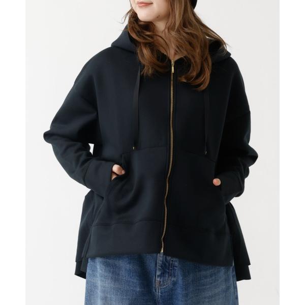 カーディガン 「追加」「セットアップ対応」ダブルエアーフリルジップパーカー レディース