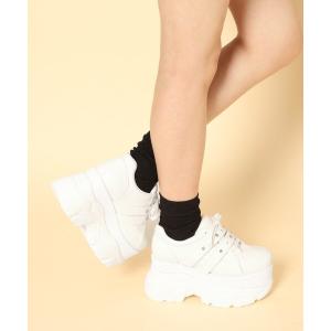 スニーカー ラインストーンスタッズ厚底スニーカー レディース