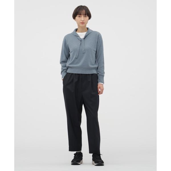 パンツ WORSTED WOOL POPLIN TROUSERS レディース