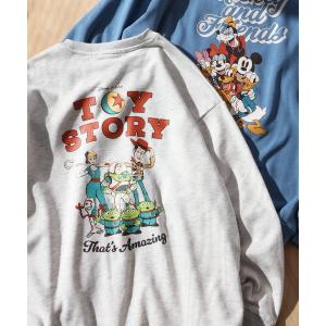 トレーナー スウェット 「DISNEY/ディズニー」バックプリント 裏毛クルーネックスウェット レディース メンズ
