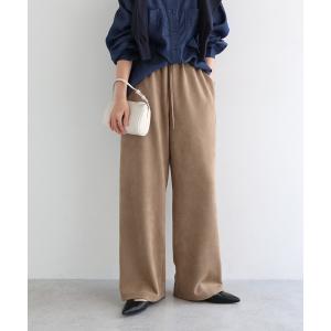 パンツ フェイクスエードイージーワイドパンツ レディース