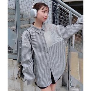 ブラウス シャツ 「S.Mサイズ展開」パッチワークレースシャツ レディース