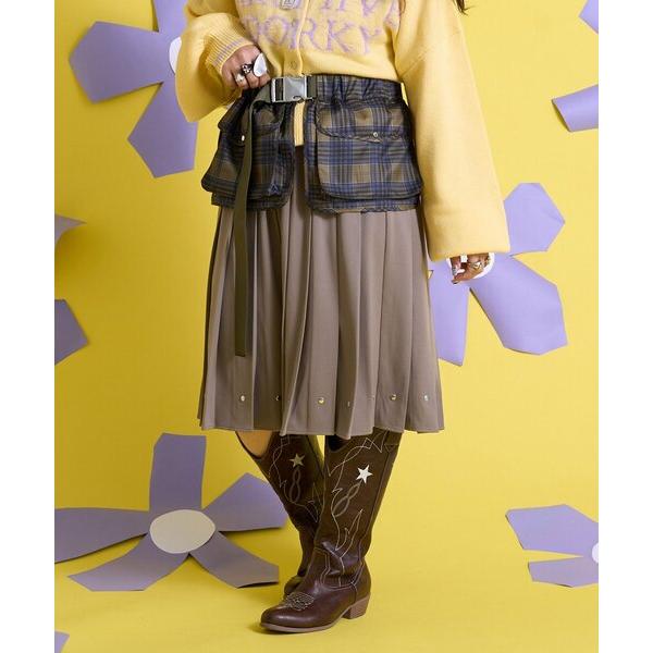 スカート 「Me＋Me/ミープラスミー」マルチウェイポケット付プリーツスカート