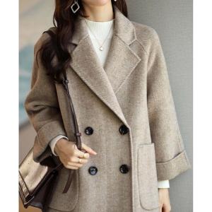 コート チェスターコート ヘリンボーンジャケット レディース