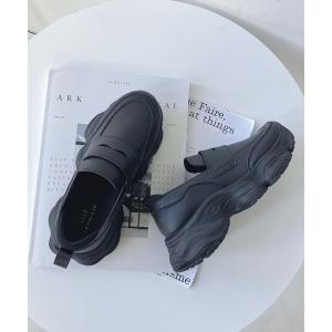 ローファー 厚底スニーカーソール コインローファー レディース