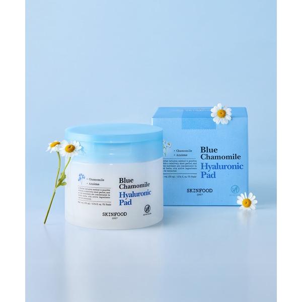 化粧水 スキンフード skinfood ブルーカモミールヒアルロニックパッド