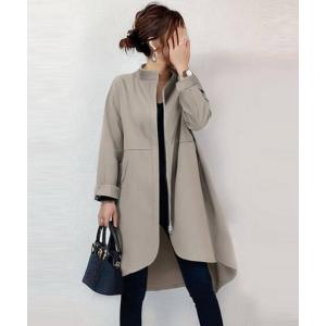 コート アウター ミディ丈ライトジャケット レディース