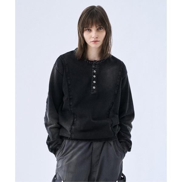 トレーナー スウェット Metal button henly sweat / メタルボタンヘンリース...