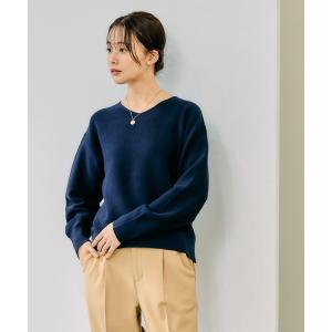 「GLOBAL WORK」 長袖ニット X-SMALL ネイビー レディース